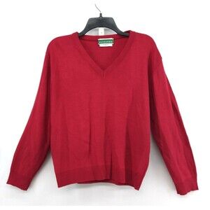 Haymaker Sweater Womens Size M Red Long Sleeve V-Neck Pullover Top